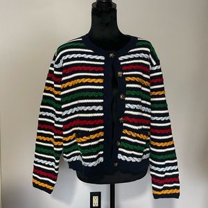 La Linge button down sweater